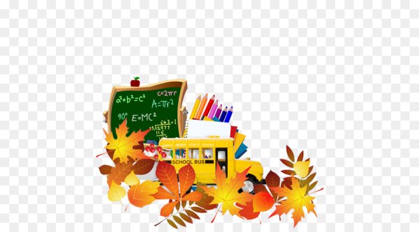 Школьная тематика на прозрачном фоне