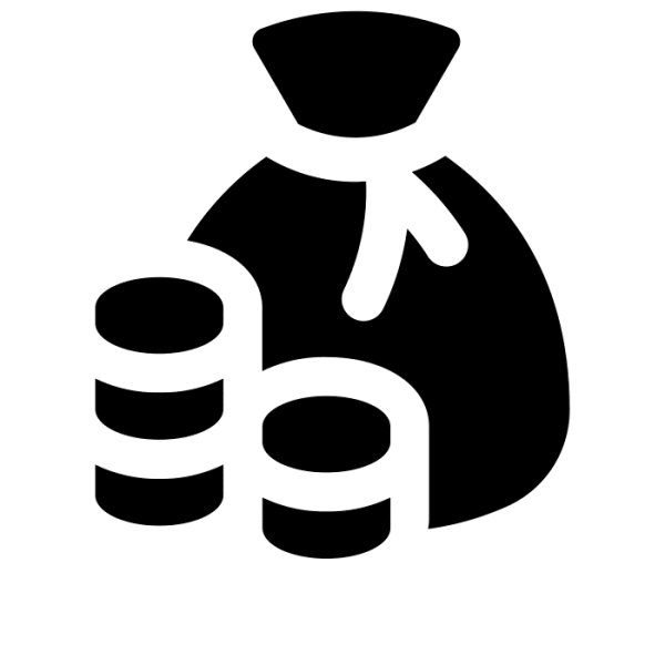 Пиктограмма мешок с деньгами