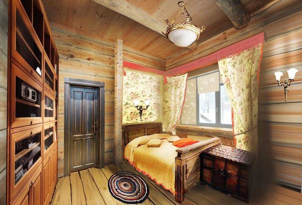 Спальня в деревенском доме