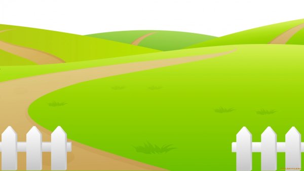 Заборчик на зелёном фоне