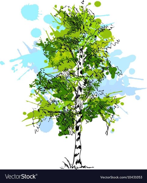 Стилизованная береза