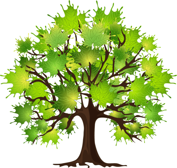 Дерево клён мультяшное