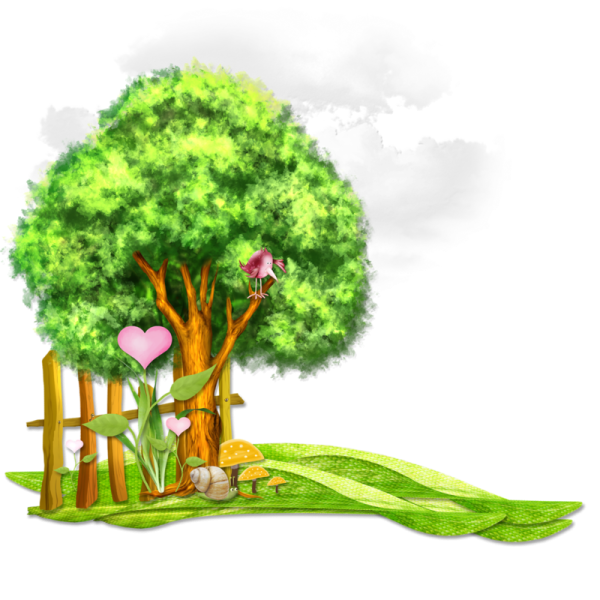 Сказочные деревья и цветы