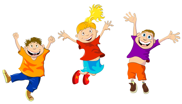 Веселые дети на прозрачном фоне