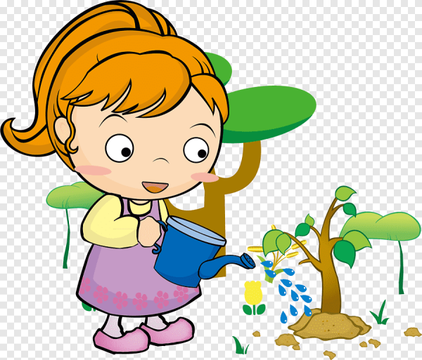 Поливать цветы мультяшный