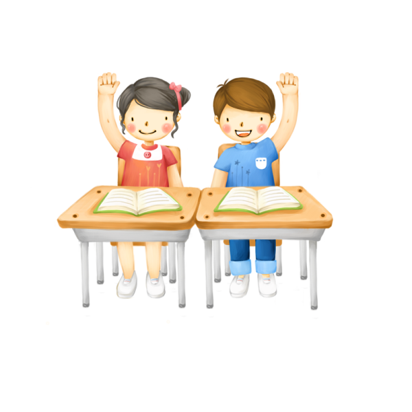 Дети за партой мультяшные