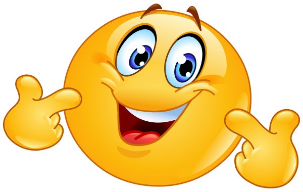 Улыбающийся смайлик на прозрачном фоне