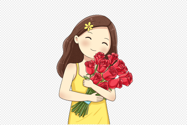 Нарисовать девушку с розой