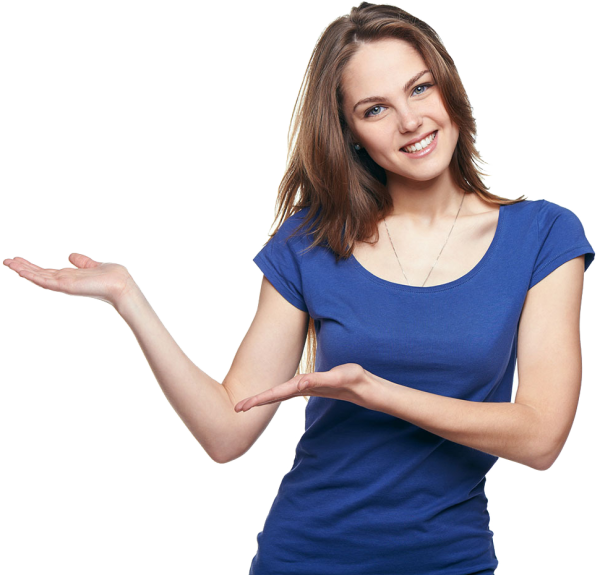 Довольная девушка