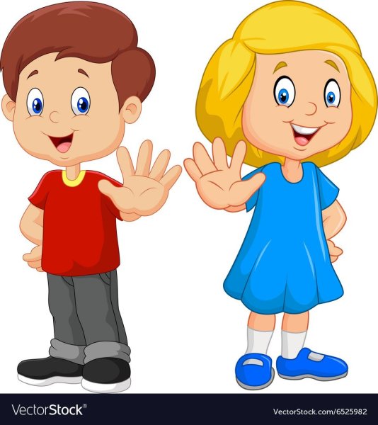 Мальчик и девочка мультяшные