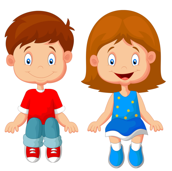 Мальчик и девочка мультяшные