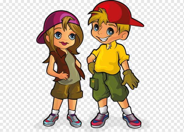 Мальчик и девочка мультяшный