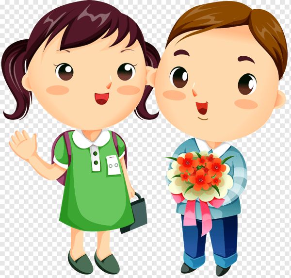 Мальчик и девочка мультяшные