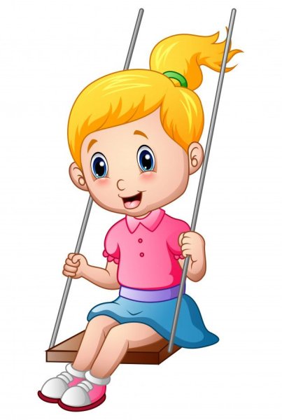 Мальчик качается на качелях