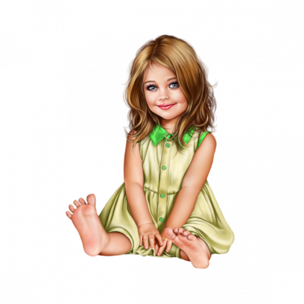 Красивые дети на прозрачном фоне