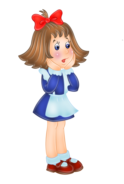 Девочка на белом фоне