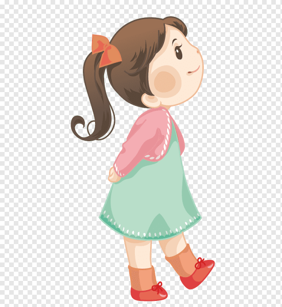 Девочка на прозрачном фоне