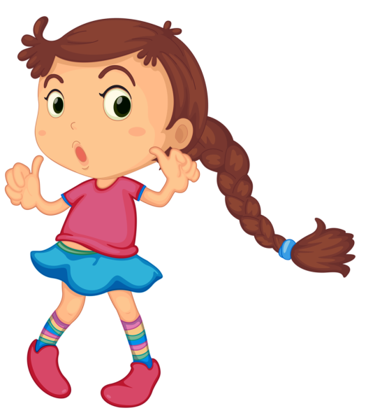 Девочка с косичками рисунок