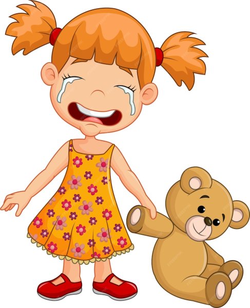 Девочка плачет для детей