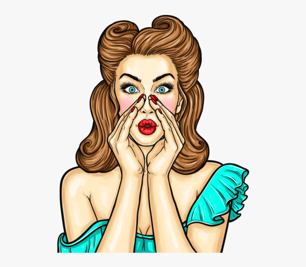 Девушки поп арт на белом фоне