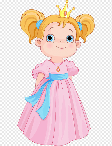 Мультяшная девочка в платье