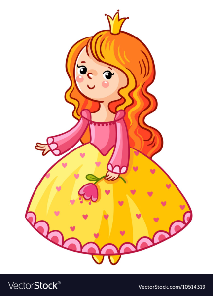 Девочка принцесса на белом фоне