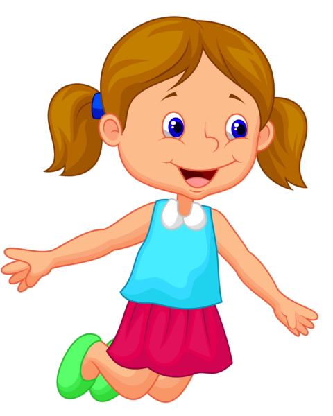 Веселая девочка мультяшная