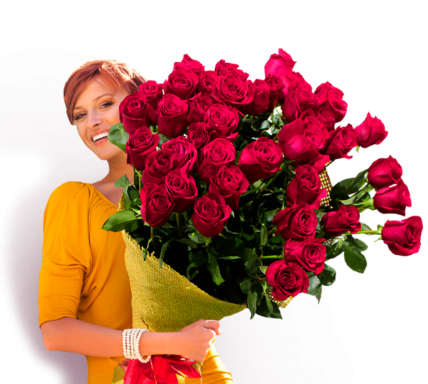 Женщина с цветами