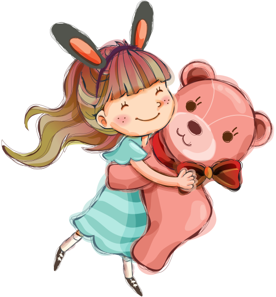 Маленькая девочка мультяшная