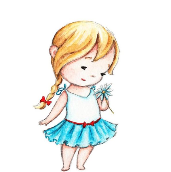 Лёгкая картинка с человеком маленька девочка