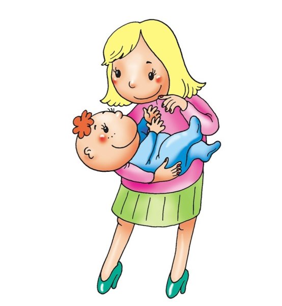 Мама с ребенком на прозрачном фоне