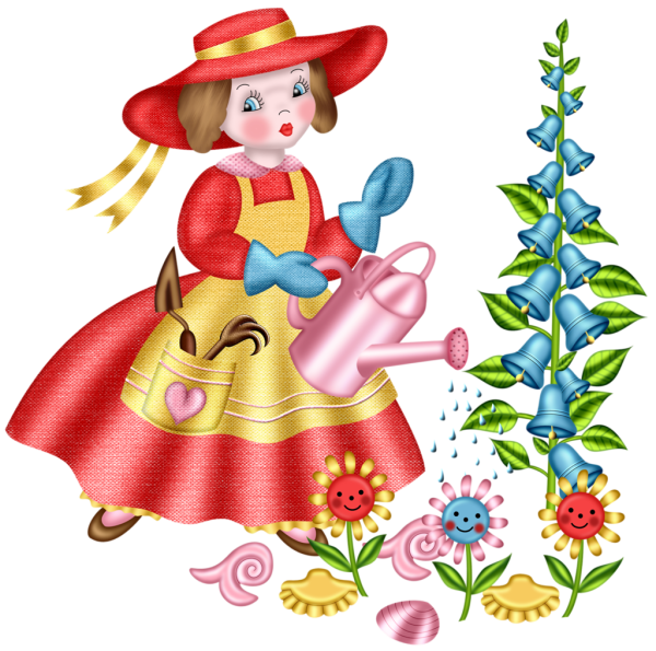 Нарисовать девочку с лейкой