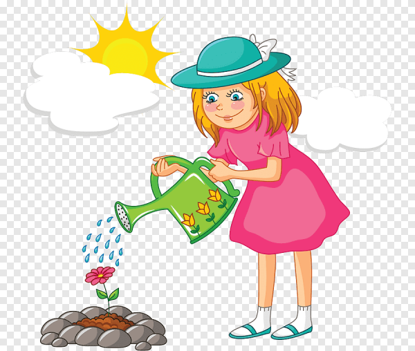 Девочка с лейкой