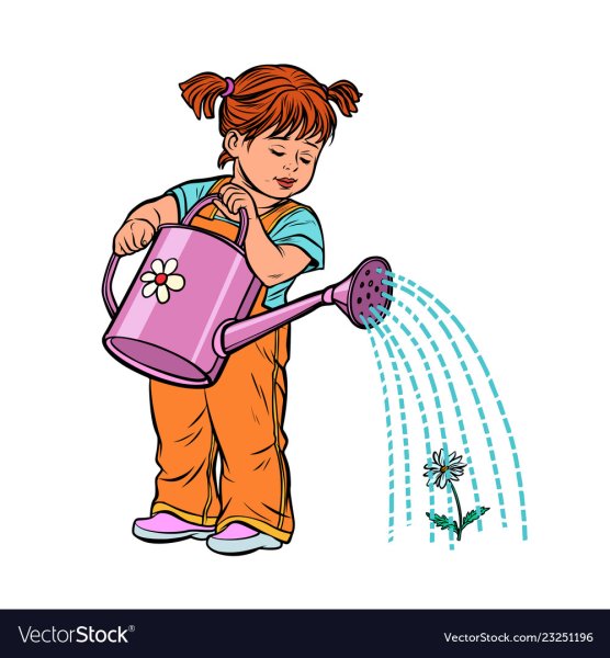 Мальчик с лейкой