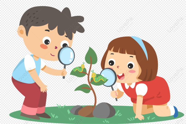 Дети нарисованные с лупой