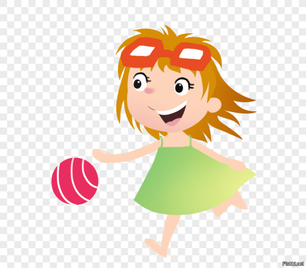 Девочка с мячиком vector