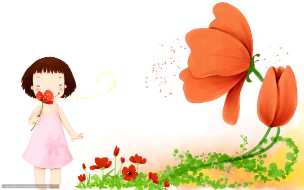 Девочка с цветочком