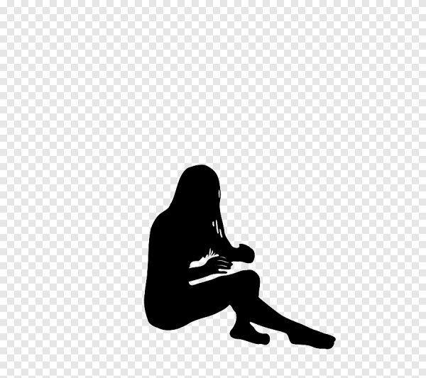 Силуэт сидящего человека