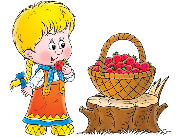 Девочка с корзинкой рисунок