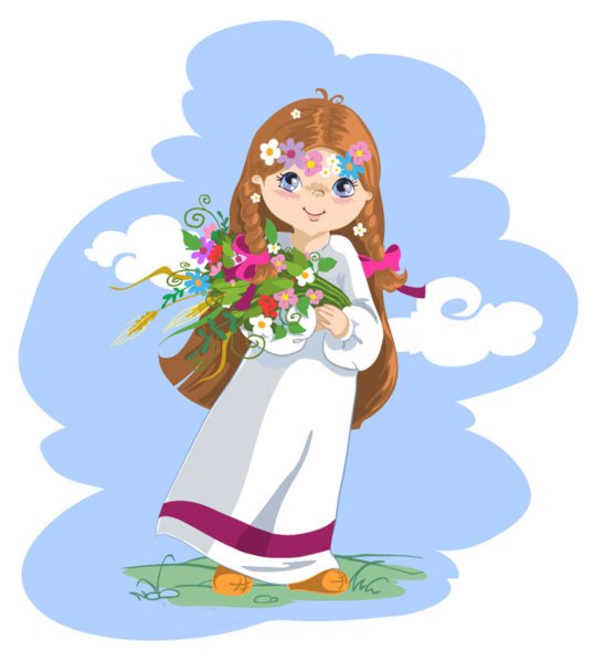 Девочка Весна мультяшка