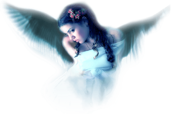 Ангел девочка на прозрачном фоне