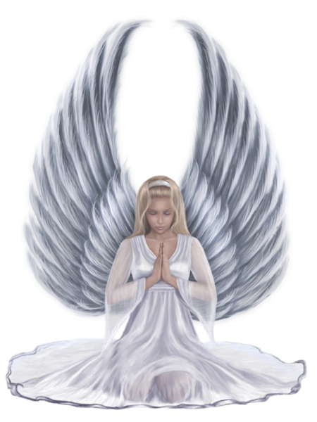 Ангел хранитель на белом фоне