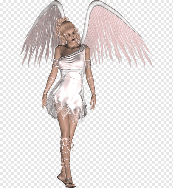 Ангел с крыльями на прозрачном фоне