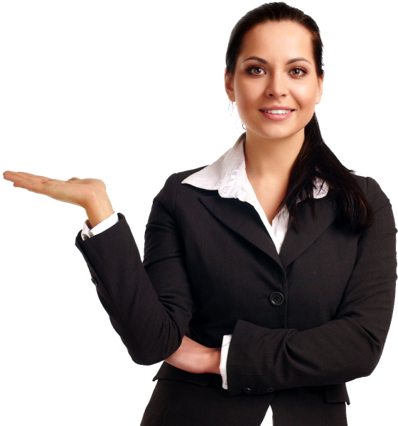 Девушка указывает