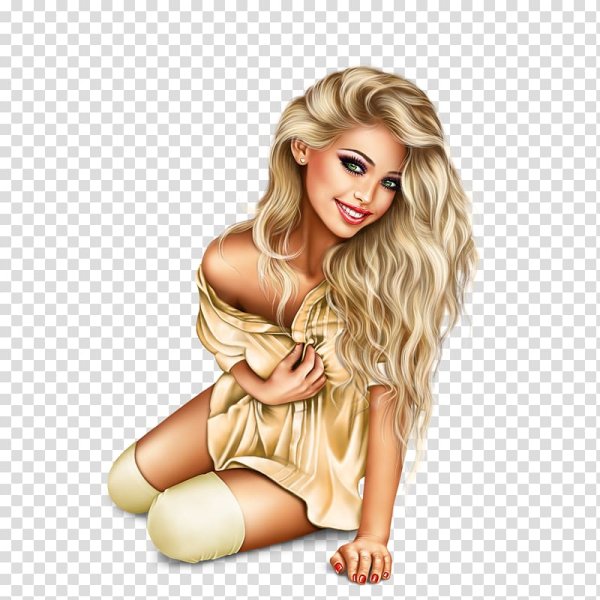 Блондинка без фона