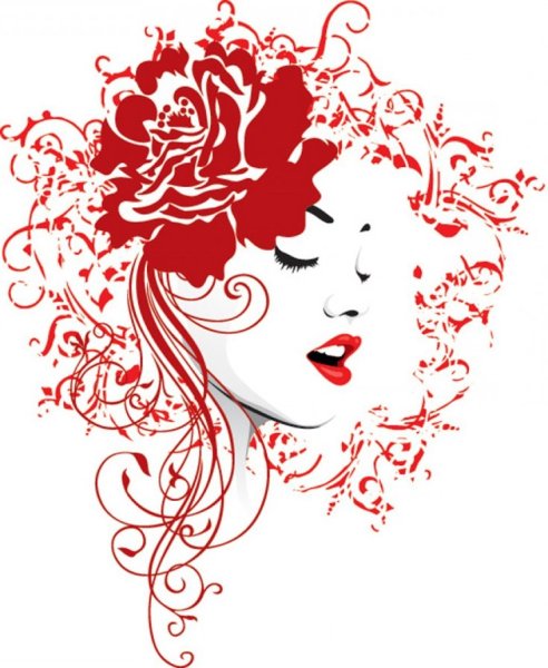 Очертания женского лица