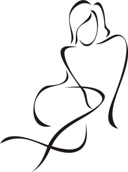 Очертания фигуры девушки