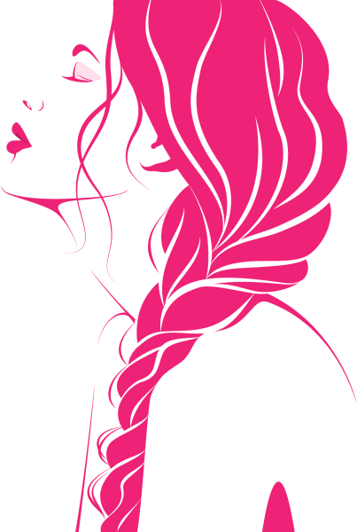 Силуэт девушки с прической