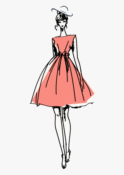 Платье рисунок