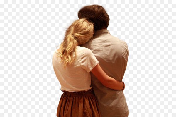 Влюбленная пара на прозрачном фоне